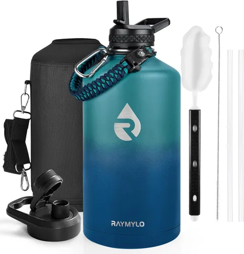 Miniatura 35 de RAYMYLO Botella de agua aislada de 24 onzas, de acero inoxidable con triple pared al vacío (fría durante 48 horas, caliente durante 24 horas), a