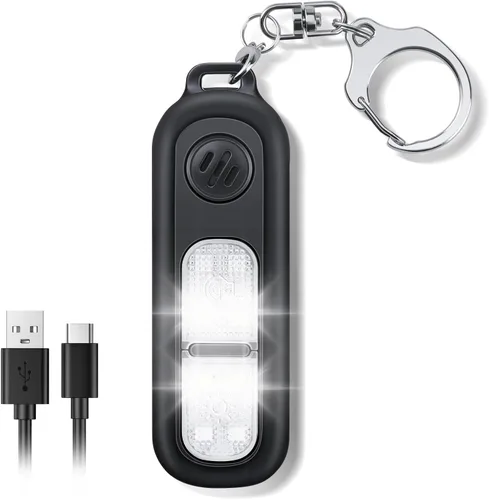 ELECPOW Alarmas personales de 130 dB, llavero y clip de alarma portátil para mujeres, autodefensa, correr y viajar, alarma de violación para mujeres