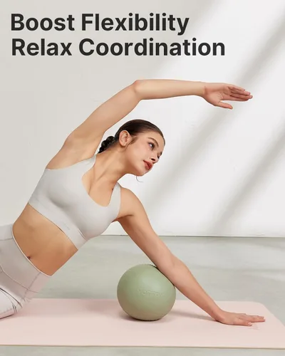 Miniatura 8 de YOTTOY Pelota de ejercicio pequeña, pelota de pilates de 9 pulgadas con tecnología antiestallido para estabilidad, ideal para yoga, pilates, terapia