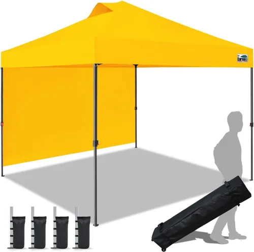Miniatura 20 de Eurmax Tienda de campaña desplegable de 8 x 8 de Estados Unidos, con bolsa rodante patentada sin puntas, 4 paredes extraíbles con cremallera, toldo