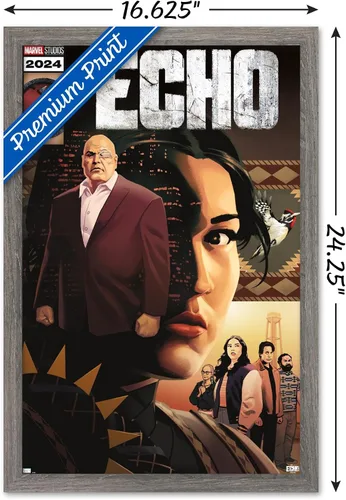 Miniatura 3 de Trends International Marvel Echo - Póster de pared con portada de cómic, 22.4 pulgadas de largo x 14.7 pulgadas, versión enmarcada en madera