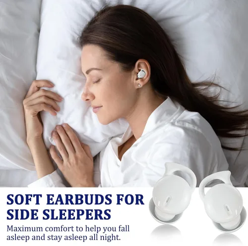 Miniatura 3 de Auriculares invisibles para dormir, pequeños y cómodos con bloqueo de ruido, auriculares inalámbricos Bluetooth 5.3, auriculares intraurales