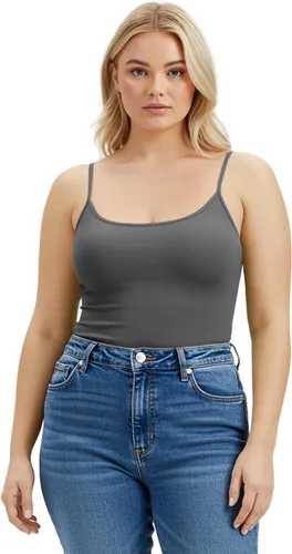 Miniatura 168 de Emmalise Camisola larga casual básica para mujer, con tirantes ajustables, top en capas