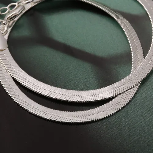Miniatura 5 de Gargantilla delicada chapada en oro de 18 quilates para mujer, cadena de serpiente, eslabones cubanos, clip de papel, cadena de cuentas de bola
