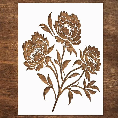 Miniatura 6 de Plantilla de girasol (6 x 9 pulgadas) – Plantillas reutilizables de flores de sol para pintar sobre madera, lienzo, papel, tela, pared, muebles