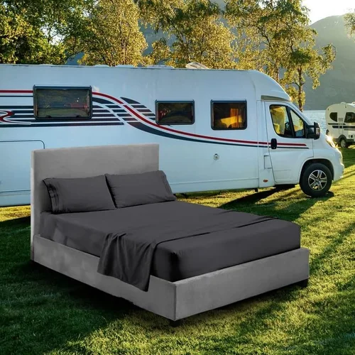 Miniatura 10 de Juego de sábanas para literas de autocaravana – 48 x 75 pulgadas, tamaño matrimonial 3/4, color azul aguamarina, litera para cuna, cama de caravana