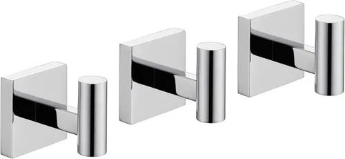 Miniatura 17 de KOKOSIRI Ganchos para Bata Toalla y Abrigo de Baño para Baño Cocina Pared Paquete de 2 Cromo Acero Inoxidable B1013CH-P2 Cromo pulido