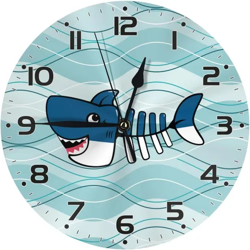 Miniatura 9 de Bee - Reloj de pared para niños, 10 pulgadas, silencioso, sin tictac, fácil de leer, reloj de pared para niños y niñas, decorativo para habitación
