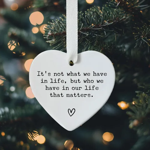 Miniatura 4 de Thinking of You - Adorno de corazón de cerámica, recuerdo significativo de amistad de larga distancia para mejor amiga, familia, hermana, mamá