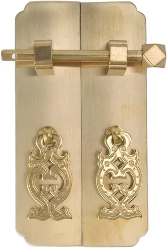 Miniatura 4 de GLOGLOW Perillas orientales resistentes de latón antiguo chino para gabinetes (latón)
