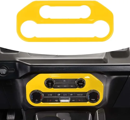 Miniatura 8 de RAZPOY para Bronco Cubierta del Panel del Interruptor de Aire Acondicionado, Moldura del Botón A/C de la Consola Central Compatible con Accesorios