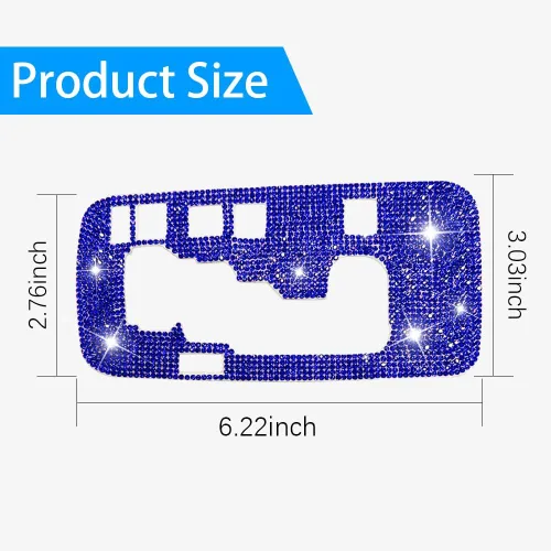 Miniatura 2 de Zufoty Bling Cubierta del Marco de la Caja de Cambios Adhesivo Decorativo, Adhesivo Decorativo del Panel de Cambios, Accesorios Interiores de Coche