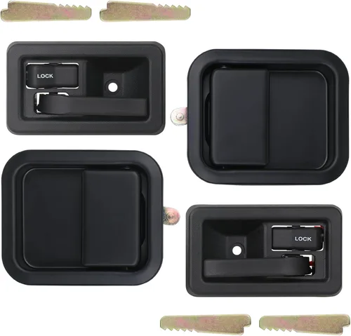 Miniatura 8 de APPERFiT Manijas de puerta exteriores con retenedores compatibles con Jeep Wrangler YJ TJ 1991-2006 con puertas completas, sustituye a 55176382AE