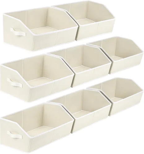 Miniatura 61 de Homsorout Organizador trapezoidal para armario, cestas grandes para organizar, caja de almacenamiento de tela para estantes, cubos de almacenamiento