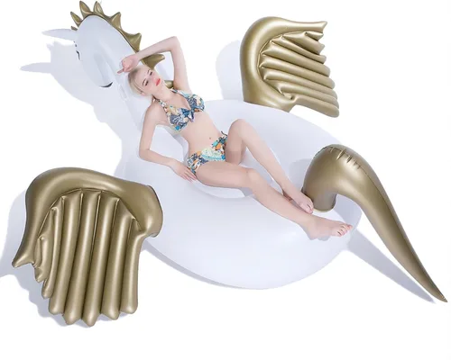 Pegaso gigante, flotador de piscina inflable con válvulas rápidas para fiesta de verano en piscina al aire libre, decoraciones, juguetes para niños