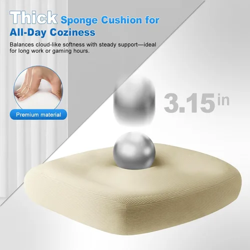 Miniatura 5 de Silla de oficina con respaldo alto, silla de escritorio de malla, silla ergonómica para computadora con reposacabezas, reposabrazos ajustables 3D