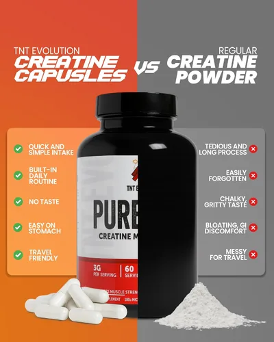 Miniatura 4 de Cápsulas de monohidrato de creatina, cápsula de 750 mg para hombres y mujeres, 60 porciones, creatina micronizada pura para fuerza, fitness