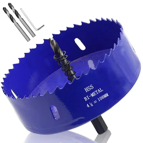 Miniatura 27 de Luomorgo Broca de sierra de agujero de 1.496 in/1 1/2 pulgadas, profundidad de corte HSS de 1 1/4 pulgadas, cortador de agujeros bimetálicos