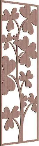 Miniatura 41 de 9 3/8 pulgadas de ancho x 24 3/8 pulgadas de alto x 1/4 pulgadas de alto, Bradford Paneles de pared decorativos de madera de calado, roble rojo rojo