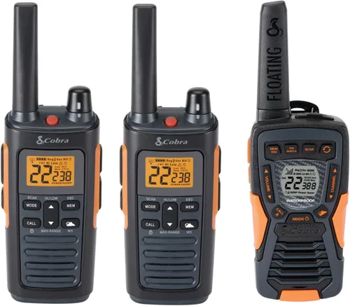 Miniatura 16 de Cobra RX680 Paquete de 2 Walkie Talkies y Auriculares de Vigilancia Compatibles Cobra GA-SV01 2P: Radios Bidireccionales Rugosas y Resistente a