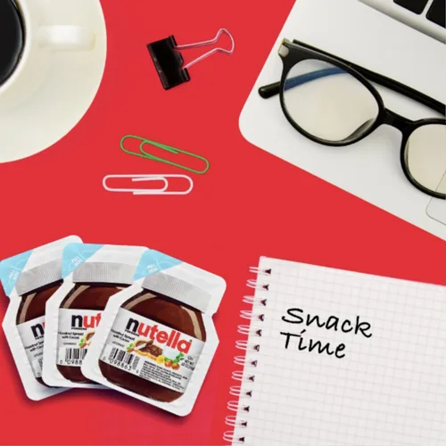 Miniatura 4 de Mini tazas de chocolate con avellana, paquetes de aperitivos de una sola porción, control de porciones, selladas individualmente, hechas en Italia