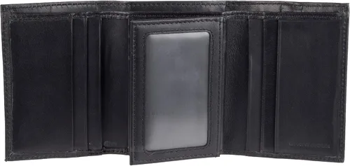 Miniatura 8 de Kenneth Cole Billetera de cuero RFID para hombre, delgada, triple pliegue con ventana de identificación y ranuras para tarjetas