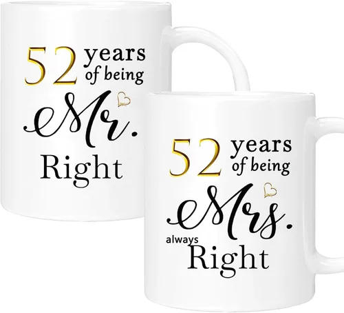Miniatura 39 de Juego de 2 Tazas de Café del 11º Aniversario, Regalos de Boda del 11º Año Decoraciones de Aniversario para Parejas Padres Hombres Mujeres Marido