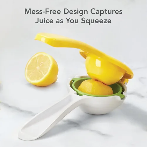 Miniatura 4 de Tovolo Exprimidor manual de cítricos con boquilla de vertido, apto para lavavajillas, exprimidor de prensa de aluminio para limón, lima, naranjas