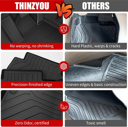 Miniatura 5 de Alfombrillas compatibles con Toyota 4 Runner 2013-2024, 7 asientos, forro de carga, forro para maletero, protectores para asiento trasero