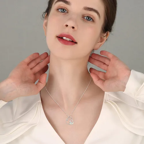 Miniatura 5 de TANGPOET Llama Necklace 925 Sterling Silver Alpaca Llama Pendant Jewelry Gifts for Women Girls with 18"+2" Cable Chain