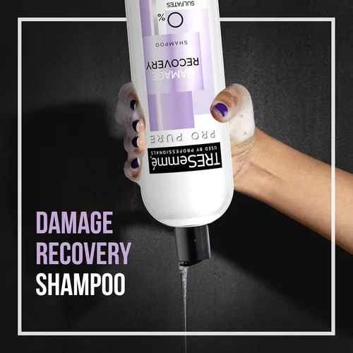 Miniatura 8 de TRESemmé Champú Pro Pure para recuperación de daños en el cabello dañado, sin sulfato, parabenos ni tintes, 16 onzas líquidas (paquete de 4)