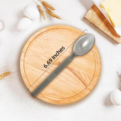 Miniatura 2 de Cucharitas desechables, cubiertos de plástico envueltos individualmente (paquete de 100), cucharas para fiestas, bodas, puestos de comida