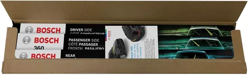 Miniatura 2 de Bosch - Kit completo de reemplazo de limpiaparabrisas 360 para vehículo, incluye un par de limpiaparabrisas delanteros tipo haz y 1 limpiaparabrisas