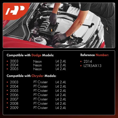 Miniatura 2 de A-Premium Iridium Platinum Bujías compatibles con Chrysler PT Cruiser 2003-2009 y Dodge Neon 2003-2005, 2.4L, paquete de 4