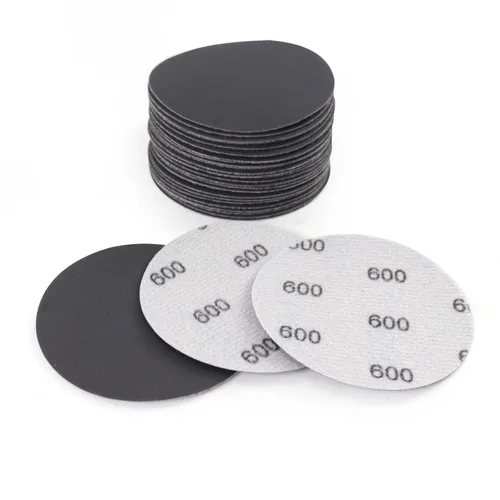 Miniatura 8 de MAXMAN 30 discos de lijado de 3 pulgadas, 60 granos gancho y bucle papel de lija profesional de carburo de silicio, húmedo seco pulido para madera