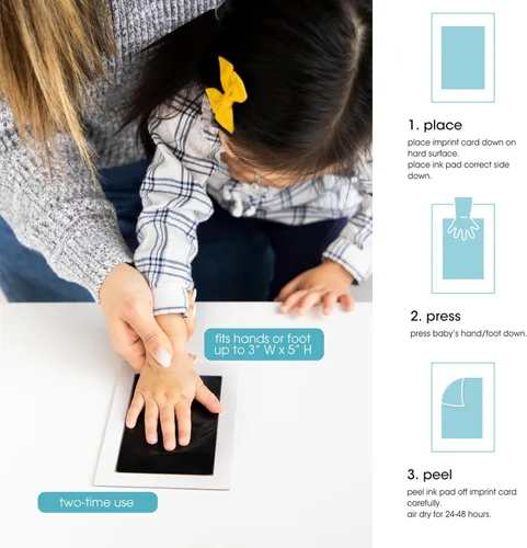 Miniatura 3 de Pearhead Almohadilla de Tinta para Bebé Clean-Touch, Almohadilla de Tinta Clean-Touch Sin Desorden con Tarjetas de Impresión, Segura para la Piel
