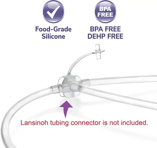 Miniatura 4 de Maymom Tubos compatibles con extractor de leche Lansinoh, no piezas originales de la bomba Lansinoh reemplazan la tubería Lansinoh. Funciona
