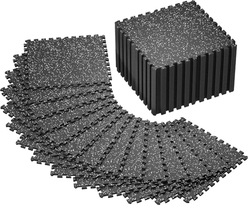 Miniatura 15 de SUPERJARE Alfombrillas para Equipo de Ejercicio de 0.4" de Grosor, 24 Piezas, 96 Pies Cuadrados, Tapetes de Espuma EVA de Alta Densidad