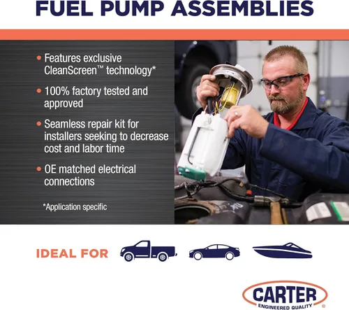 Miniatura 2 de Carter - Conjunto de módulo de bomba de combustible eléctrica, repuesto automotriz compatible con Chevrolet P30 1998-1999, GMC P3500 1998-1999