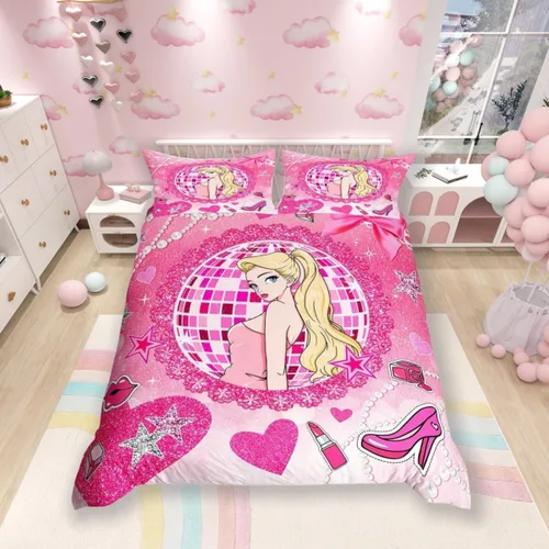 Miniatura 50 de Juego de funda de edredón de pingüinos de dibujos animados para niños, tamaño King, bonito juego de ropa de cama de animales de poste ártico