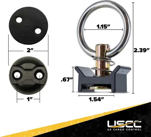 Miniatura 3 de Sistema de Anclaje de Pista en L US Cargo Control, Perfecto para Usar Como Puntos de Anclaje en Camas de Camiones o Remolques para Amarrar Tu UTV