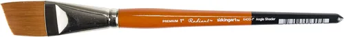 Miniatura 2 de KINGART Premium Radiant 6400-1 Angular Shader Series - Cepillo para artista, pelo sintético Taklon, mango corto, para pintura acrílica, óleo