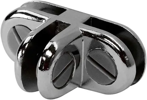Miniatura 3 de 50 piezas de metal cromado 3 vías cubbie conector cubo de vidrio templado 3/16