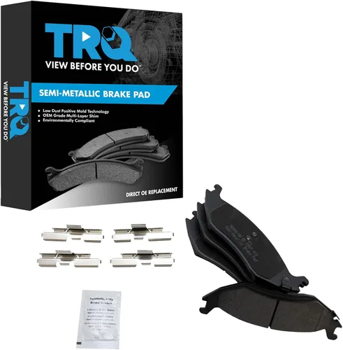Miniatura 198 de TRQ Pastillas de freno delanteras semi metálicas compatibles con Ford Expedition 2018-2021 F-150 2018-2020 Lincoln Navigator 2018-2022