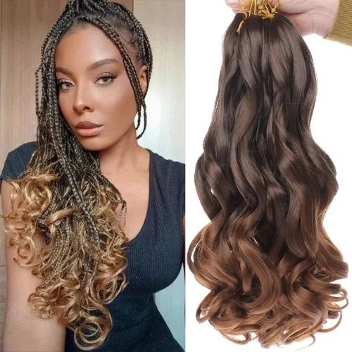 Miniatura 13 de Unionbeauty - Cabello rizado francés trenzado de 10 pulgadas, trenzas rizadas estilo Bob francés, cabello de ganchillo, 8 paquetes de trenzas