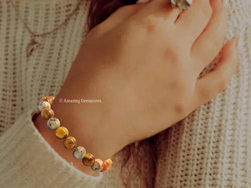 Miniatura 277 de Amazing Gemstone Pulsera de cristal para mujeres y hombres, pulsera de cristal curativo de protección, pulsera elástica con cuentas de piedras