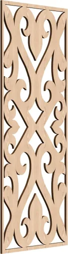 Miniatura 140 de Keene Paneles de pared decorativos de madera con calado, 9 3/8 pulgadas de ancho x 24 3/8 pulgadas de alto x 1/4 de alto, roble rojo rojo (Red Oak)