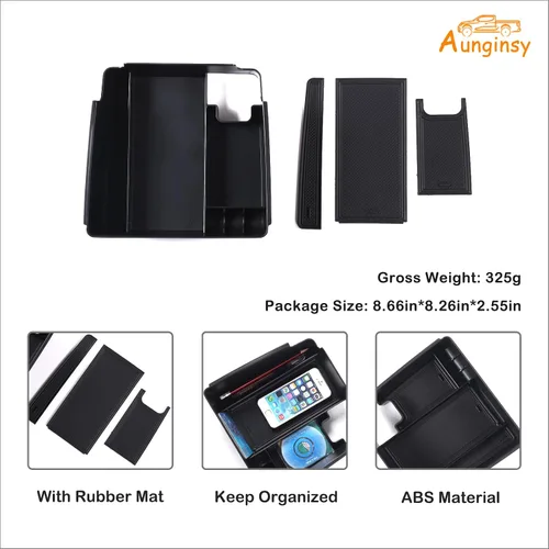 Miniatura 8 de Aunginsy Caja de almacenamiento para reposabrazos compatible con Nissan Frontier 2022-2024 2025 para camioneta pickup consola central, bandeja