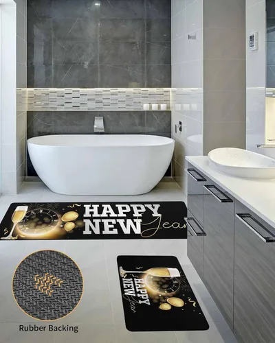 Miniatura 5 de Tapete de baño para bañera, antideslizante, de secado rápido y absorbente, tierra de diatomeas, fregadero, dormitorio, cocina, lavable, tapete