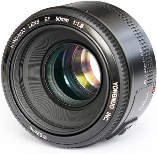 YONGNUO Lente YN50mm F1.8C, lente de enfoque automático de gran apertura, 50MM F1.8 para cámaras Canon EF Mount EOS Negro